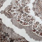 Classic carpet beige brown Isfahan 140x200 polyester rug for living room or bedroom