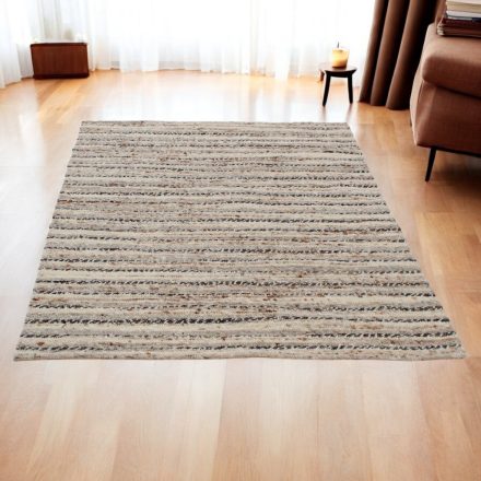Thick wool rug Rustic 131x187 striped rug