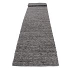 Grey wool runner rug Rustic 90x438 wool carpet to hallway