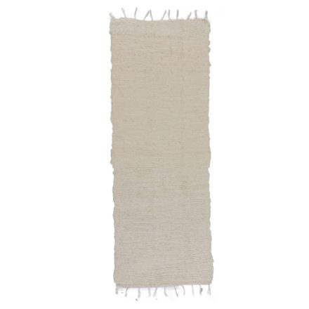 Rag rug 195x70 beige cotton Rag rug
