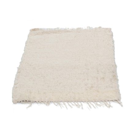 Fluffy carpet beige 70x91 long fibre soft rag rug