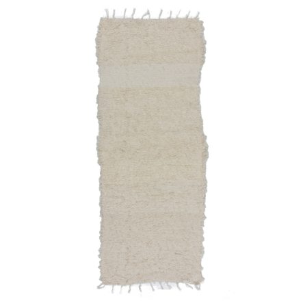 Rag rug 195x74 beige cotton Rag rug