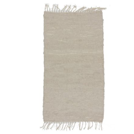 Rag rug 133x76 beige cotton Rag rug