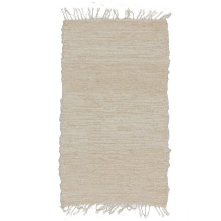 Rag rug 135x76 beige cotton Rag rug