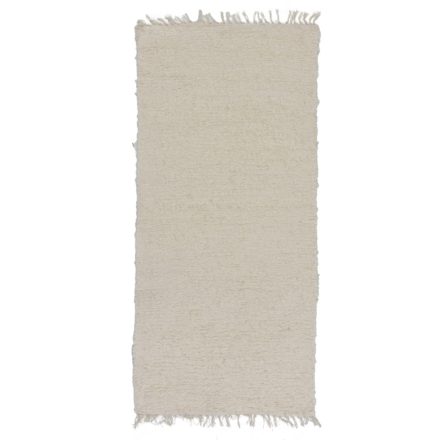 Rag rug 150x72 beige cotton Rag rug