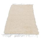 Soft rug 76x133 beige cotton carpet