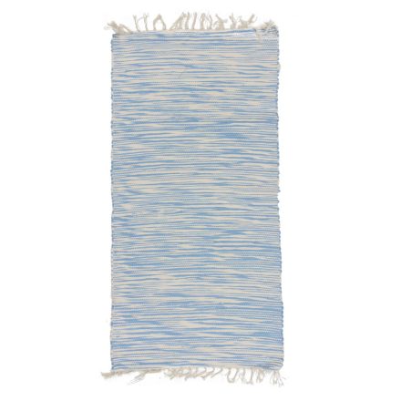Rag rug 71x139 blue-white cotton rag rug
