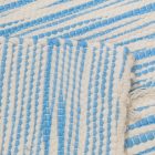 Rag rug 71x139 blue-white cotton rag rug