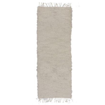 Rag rug 201x76 beige cotton Rag rug