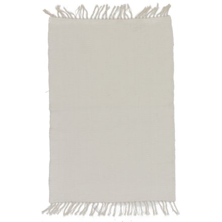 Rag rug 99x70 white cotton Rag rug