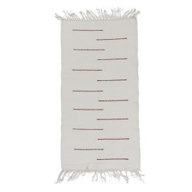 Rag rug 70x129 beige cotton rag rug