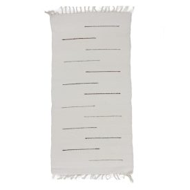 Rag rug 79x134 beige cotton rag rug