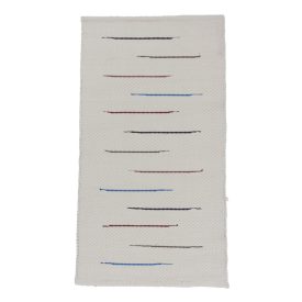 Rag rug 77x125 beige cotton rag rug