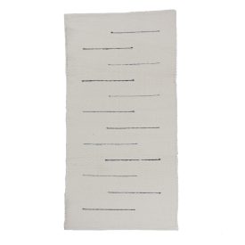 Rag rug 71x140 white cotton rag rug