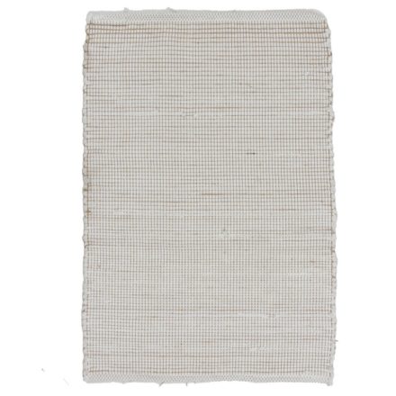 Rag rug 60x87 beige cotton rag rug