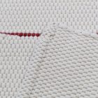 Rag rug 128x70 white cotton Rag rug