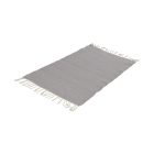 Rag rug 72x136 grey cotton carpet