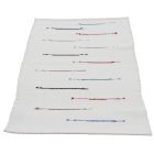 Rag rug 130x69 white cotton Rag rug