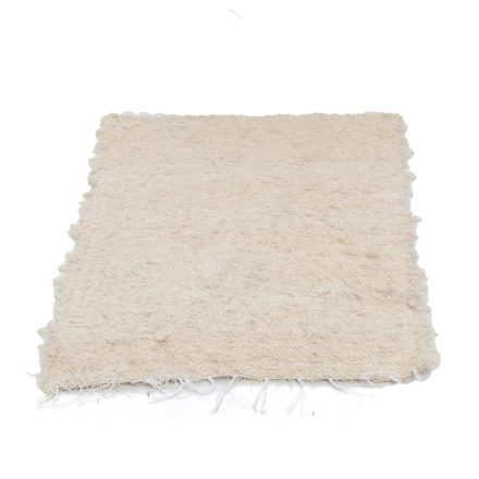 Fluffy carpet beige 70x100 long fibre soft rag rug
