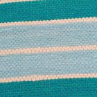 Rag rug 129x71 blue cotton Rag rug