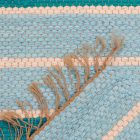 Rag rug 129x71 blue cotton Rag rug