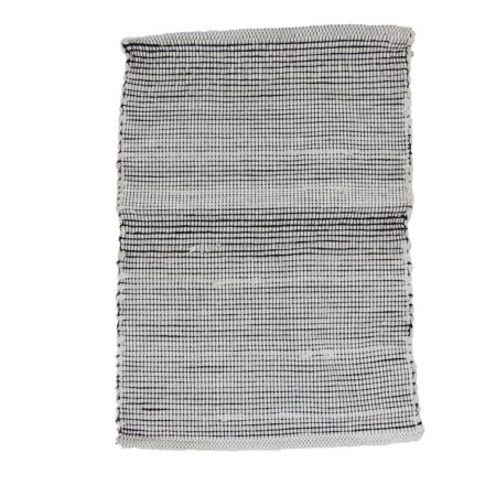 Rag rug 59x84 white-black cotton rag rug
