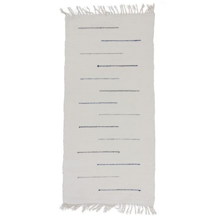 Rag rug 67x143 white cotton rag rug