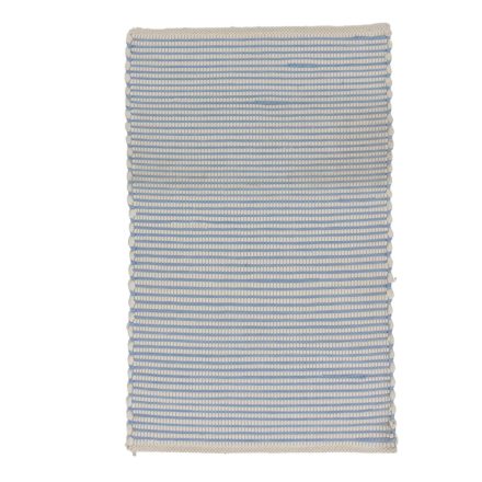Rag rug 57x91 white-blue cotton rag rug