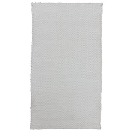 Rag rug 124x67 white cotton Rag rug