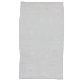 Rag rug 126x73 white cotton Rag rug