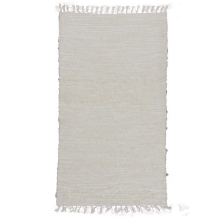 Rag rug 123x70 fluffy beige cotton Rag rug