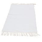 Rag rug 135x71 white cotton Rag rug