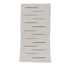 Rag rug 70x137 white cotton rag rug