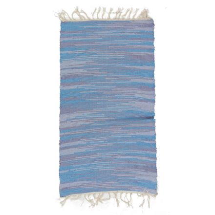 Rag rug 63x116 blue cotton rag rug