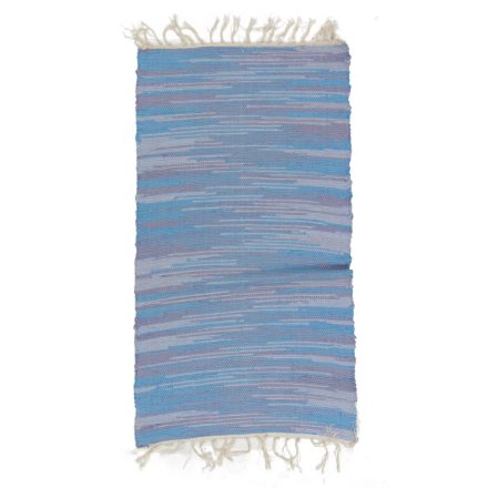 Rag rug 63x116 blue cotton rag rug