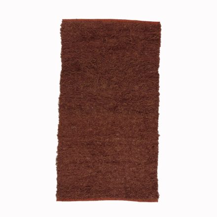 Fluffy carpet brown 70x126 long fibre soft rag rug
