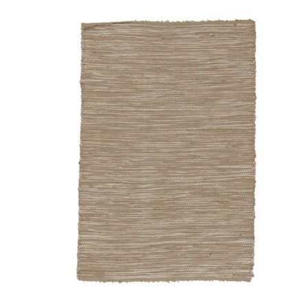Rag rug 60x87 brown cotton rag rug
