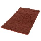 Rag rug 126x70 fluffy brown cotton Rag rug