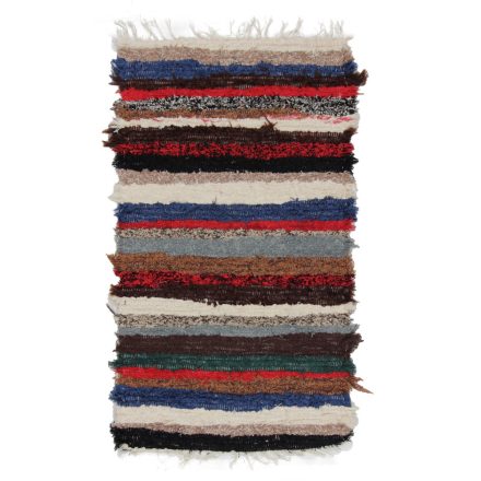 Fluffy carpet multicolour 68x119 long fibre soft rag rug