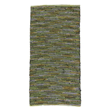 Rag rug 80x159 green cotton rag rug
