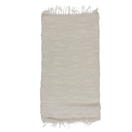 Fluffy carpet beige 70x129 long fibre soft rag rug