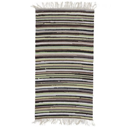 Rag rug 132x69 striped cotton Rag rug