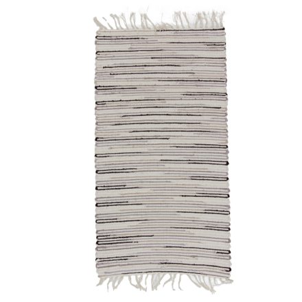 Rag rug 60x113 white cotton rag rug
