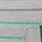 Rag rug 73x145 blue cotton rag rug