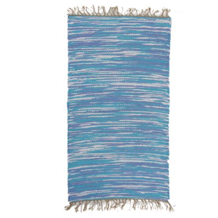 Rag rug 130x72 blue cotton Rag rug