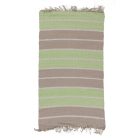 Rag rug 70x128 green-brown cotton rag rug