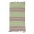 Rag rug 70x128 green-brown cotton rag rug