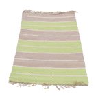 Rag rug 70x128 green-brown cotton rag rug