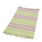 Rag rug 70x128 green-brown cotton rag rug