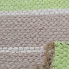 Rag rug 70x128 green-brown cotton rag rug